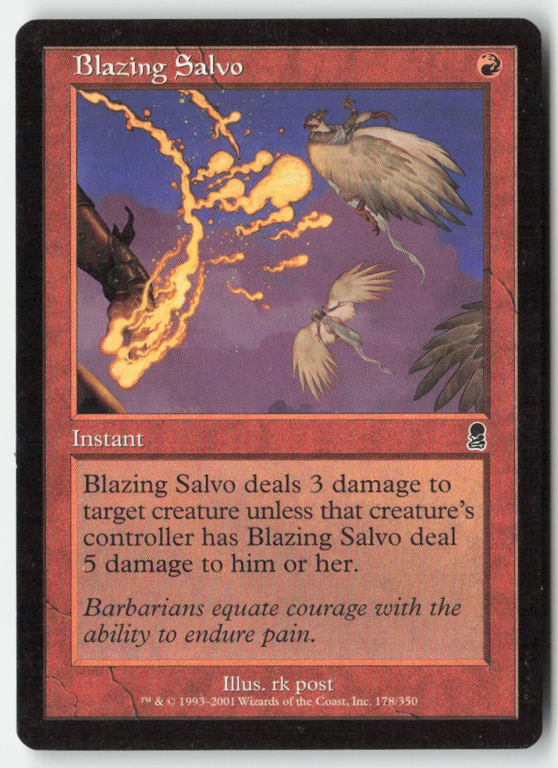 Blazing Salvo ODY 178 Common Moderately Played