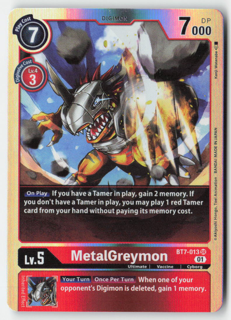 MetalGreymon BT7-013 Foil Super Rare Near Mint