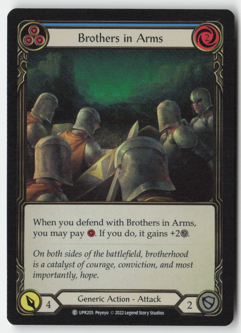 Brothers in Arms (Blue) #UPR205 - Uprising - Flesh and Blood - Common - Near Mint