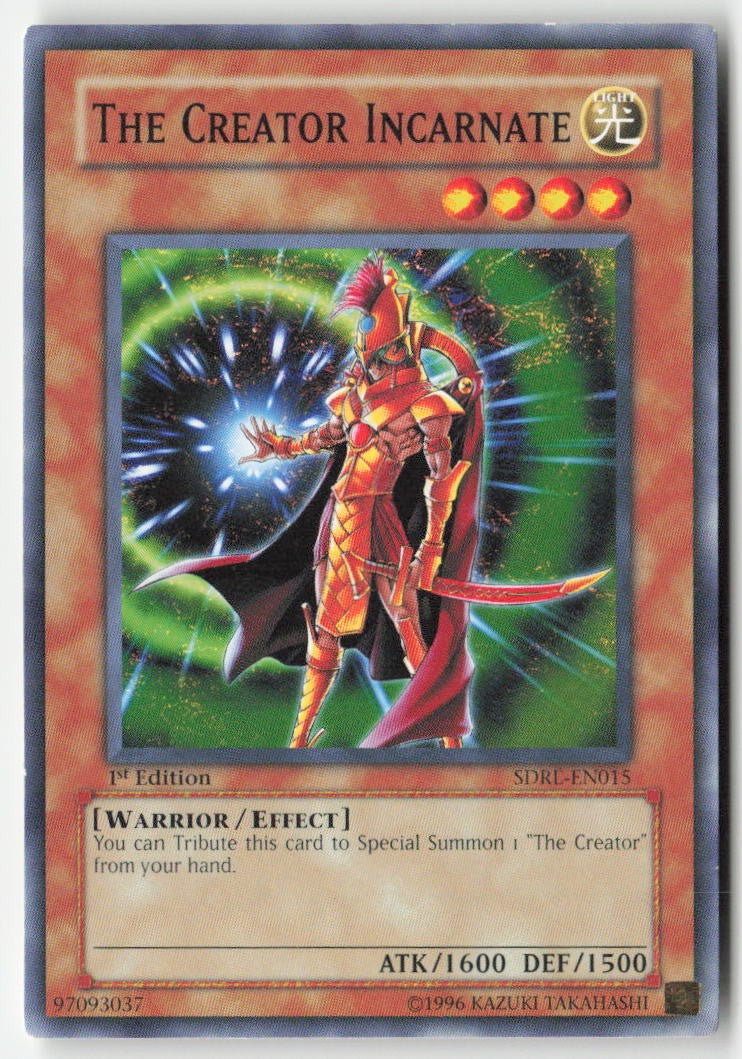 The Creator Incarnate SDRL-EN015 1st Edition Common Moderately Played, Front