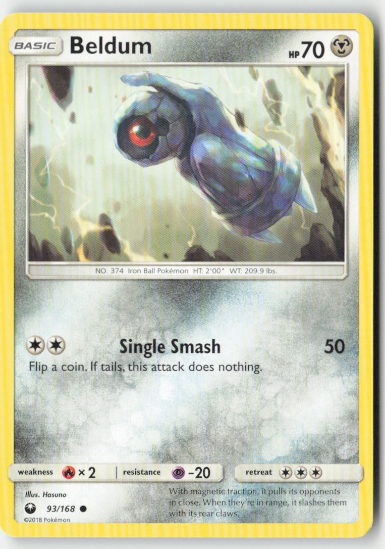 Beldum 93/168 Regular Celestial Storm Moderately Played, Front