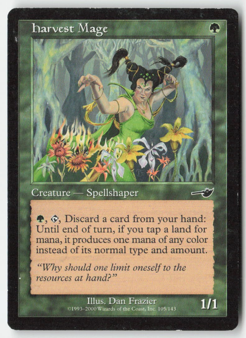 Harvest Mage NEM 105 Common Moderately Played