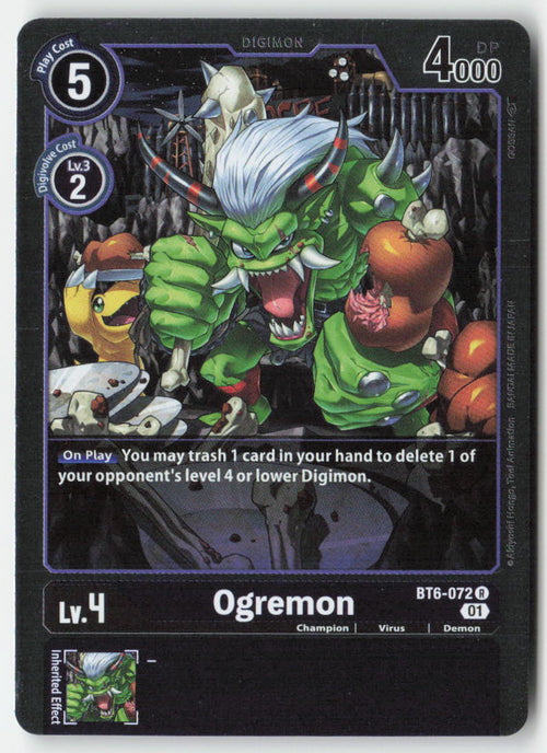 Ogremon BT6-072 Foil Rare Near Mint