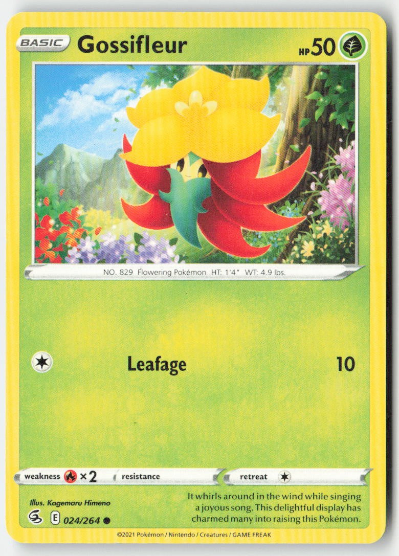 Gossifleur 24/264 Regular Fusion Strike Moderately Played, Front