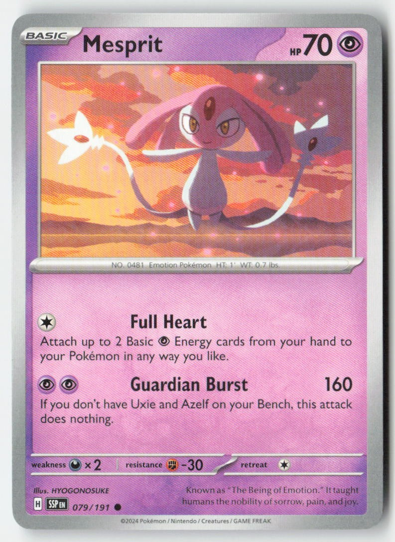 Mesprit 079/191 Regular Surging Sparks Moderately Played