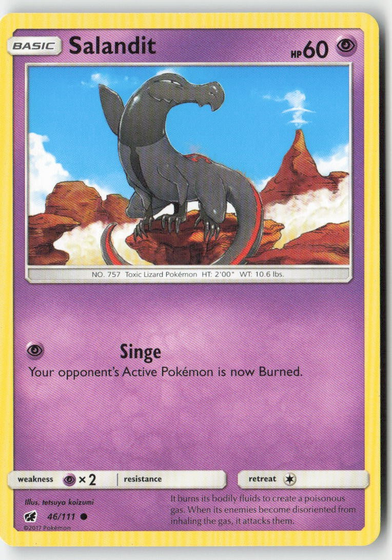 Salandit 46/111 Regular Crimson Invasion Moderately Played