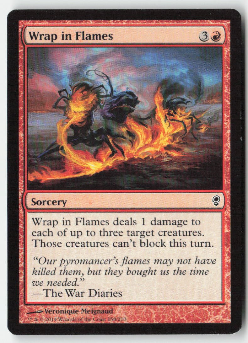 Wrap in Flames CNS 158 Common Moderately Played