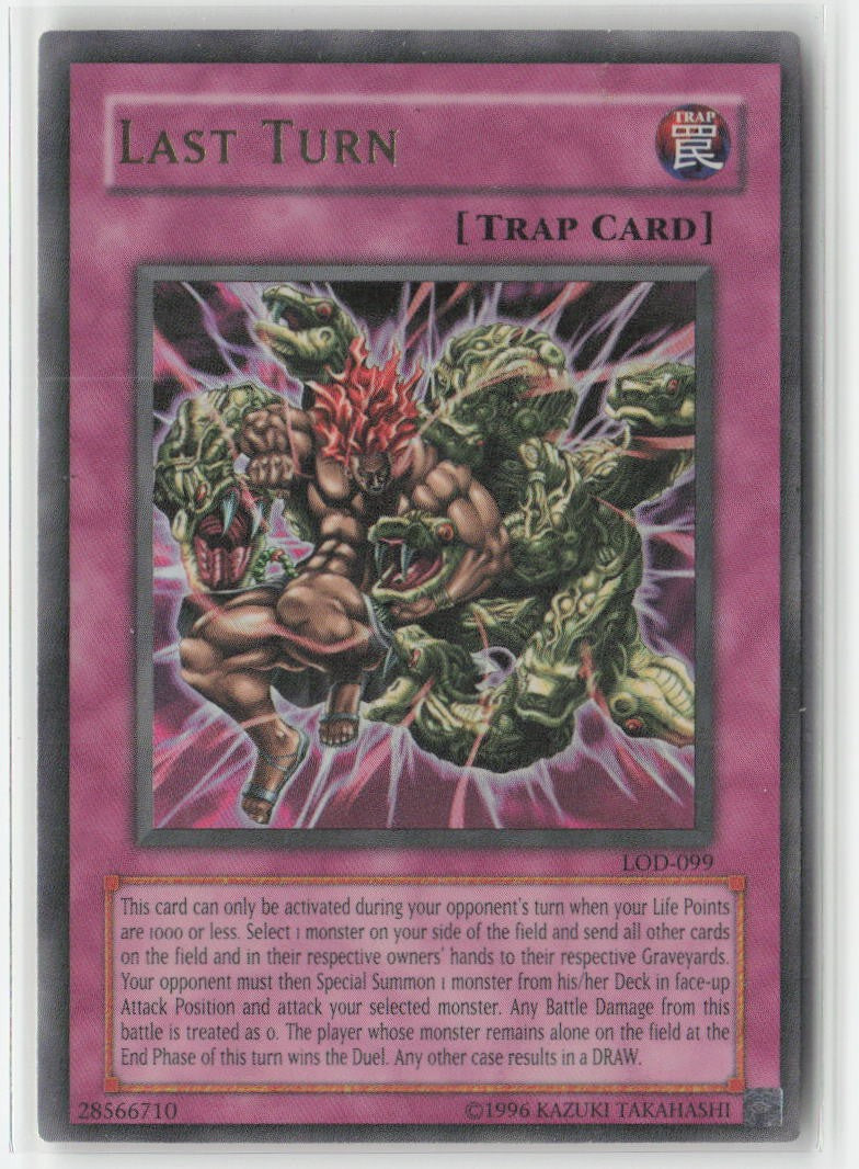 Last Turn LOD-099 Unlimited Ultra Rare Moderately Played, Front