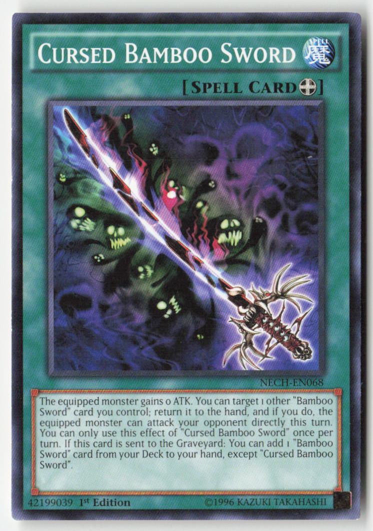 Cursed Bamboo Sword NECH-EN068 1st Edition Common Moderately Played