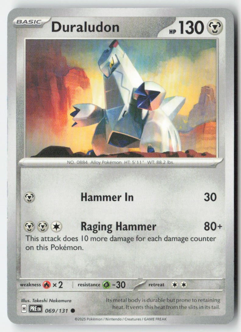 Duraludon 069/131 Regular Prismatic Evolutions Moderately Played