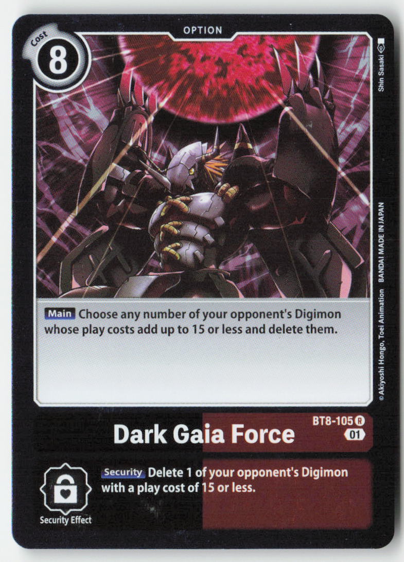 Dark Gaia Force BT8-105 Foil Rare Near Mint, Front