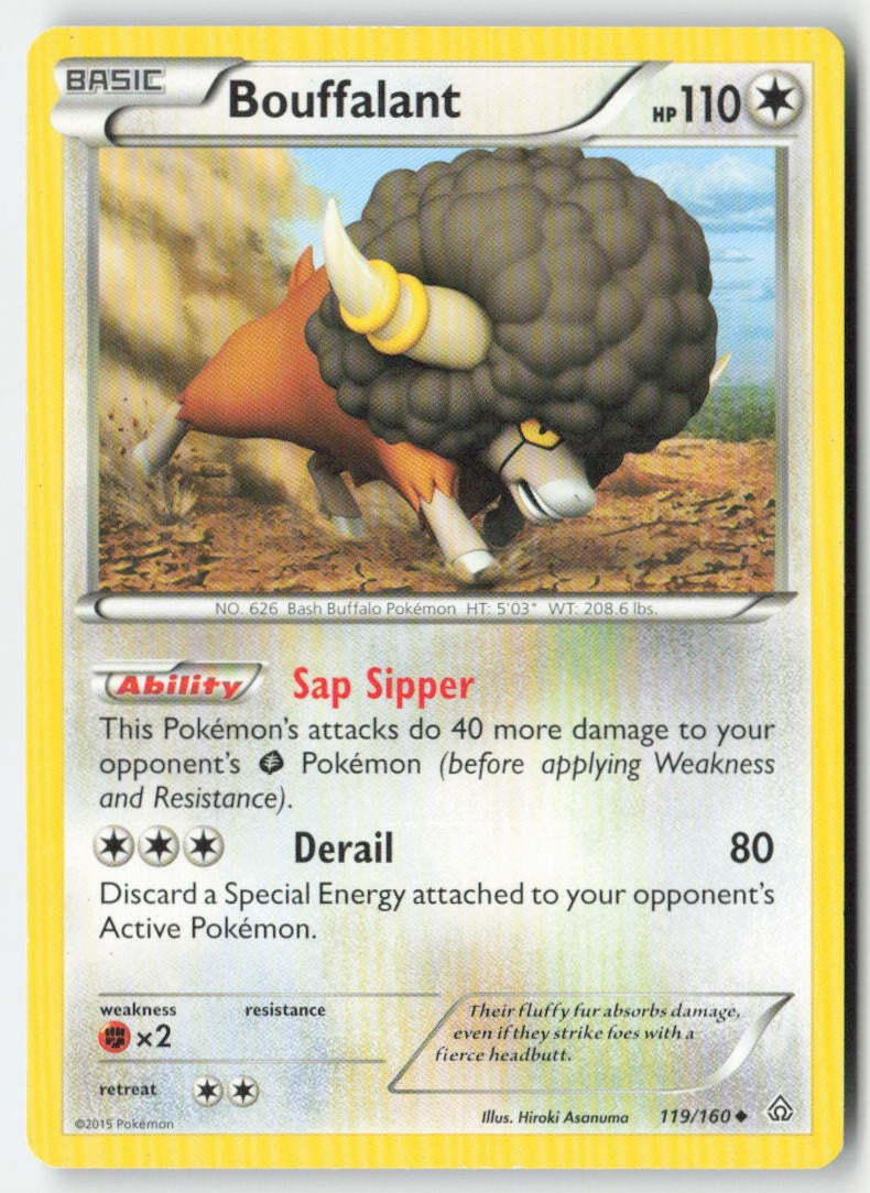 Bouffalant 119/160 Regular Primal Clash Moderately Played, Front
