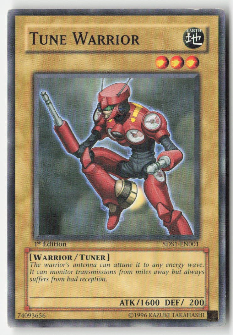 Tune Warrior 5DS1-EN001 1st Edition Common Moderately Played, Front