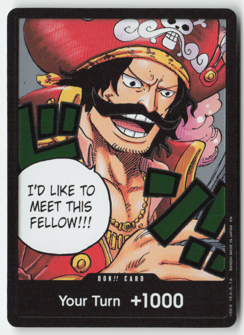 DON!! Card (Gol.D.Roger) Foil DON!! Lightly Played, Front