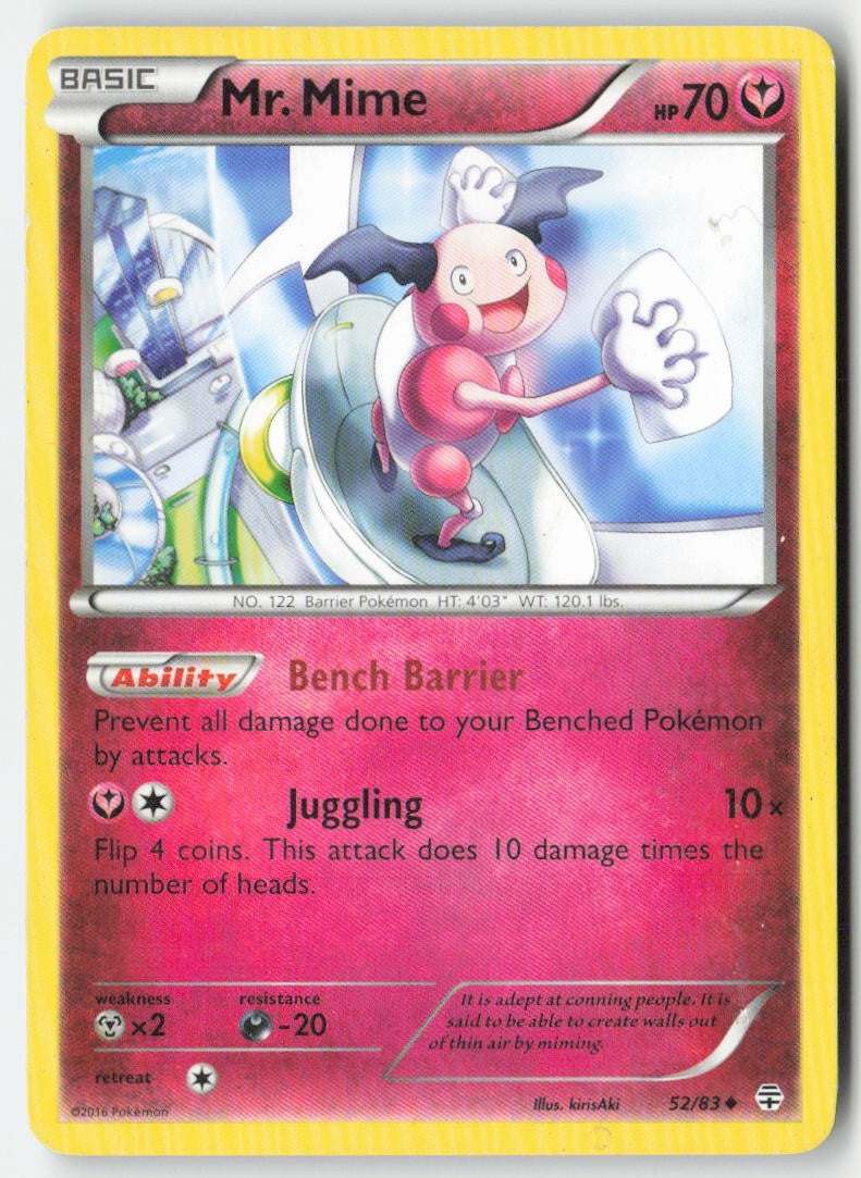 Mr. Mime 52/83 Regular Generations Moderately Played