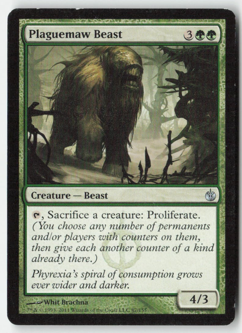 Plaguemaw Beast MBS 87 Uncommon Moderately Played, Front