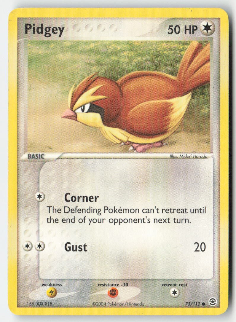 Pidgey 73/112 Regular FireRed & LeafGreen Moderately Played, Front