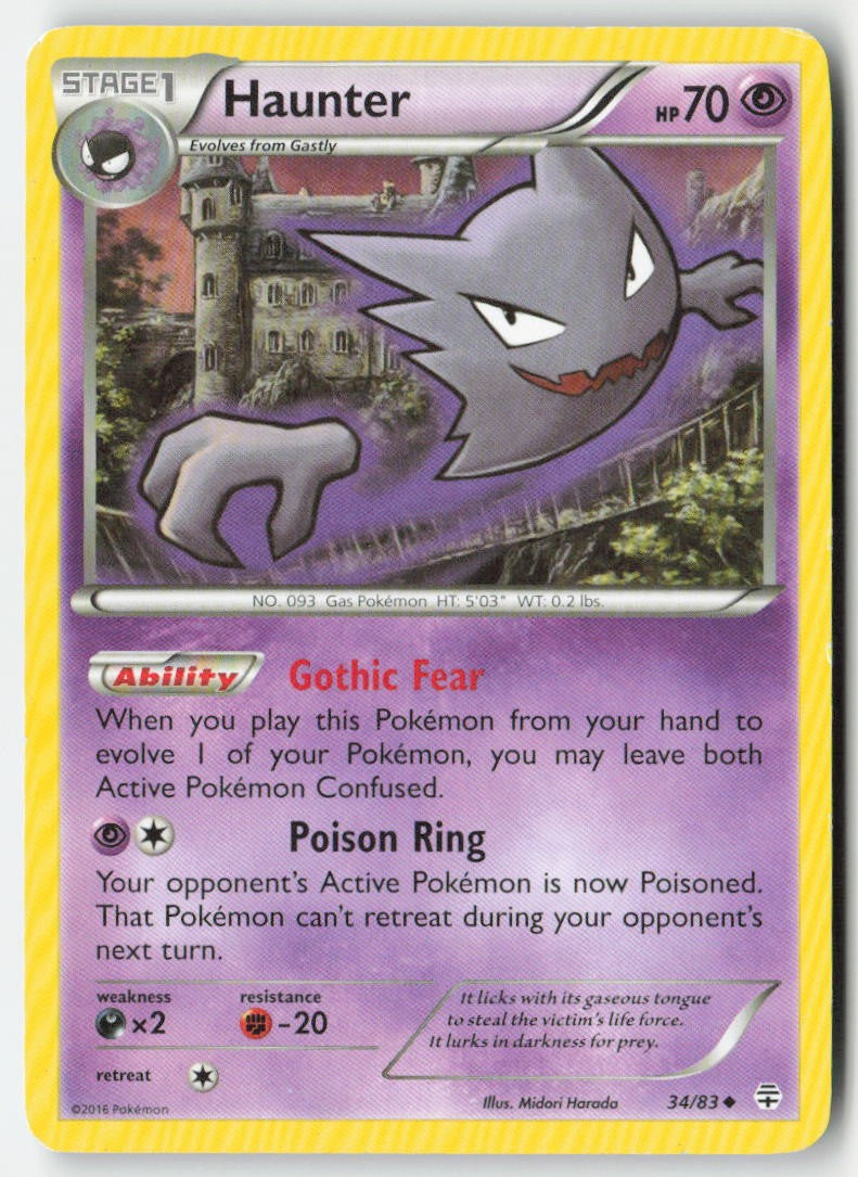 Haunter 34/83 Regular Generations Moderately Played