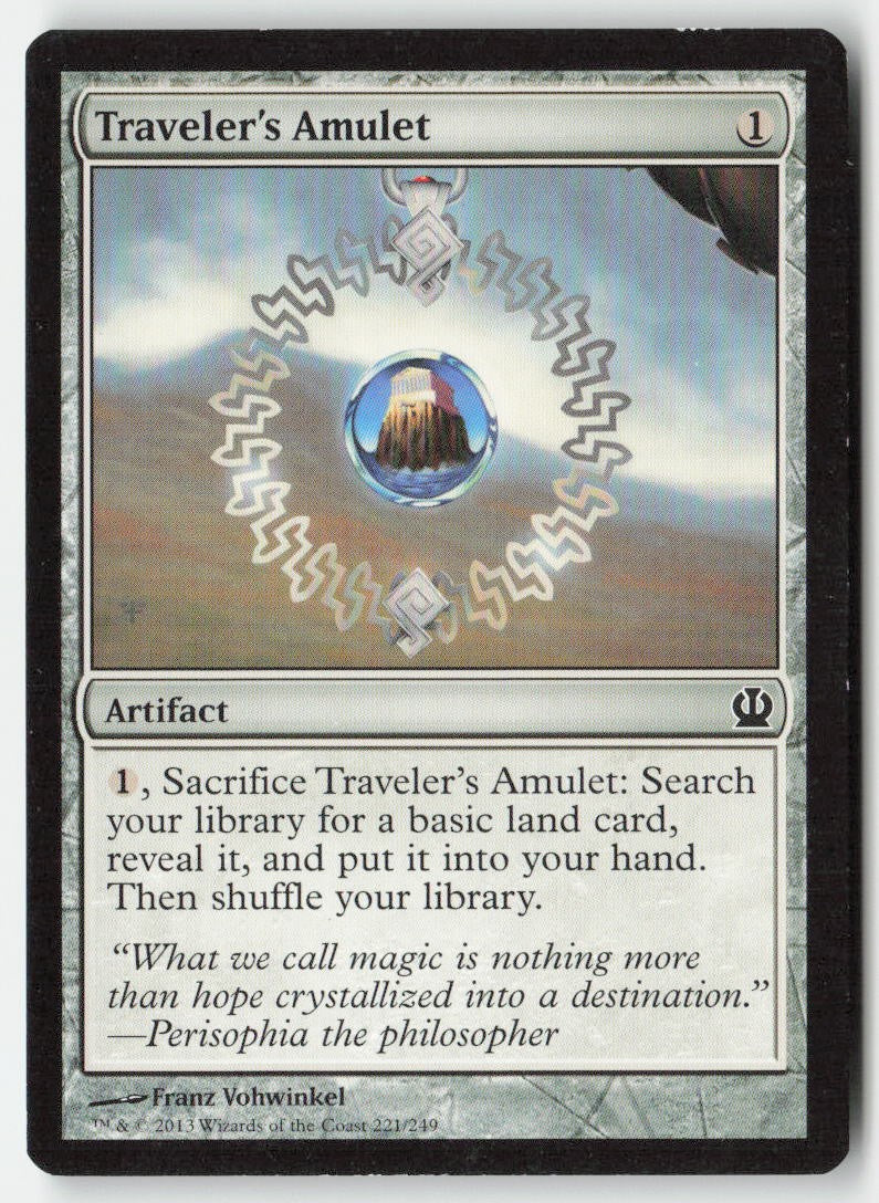Traveler's Amulet THS 221 Common Moderately Played