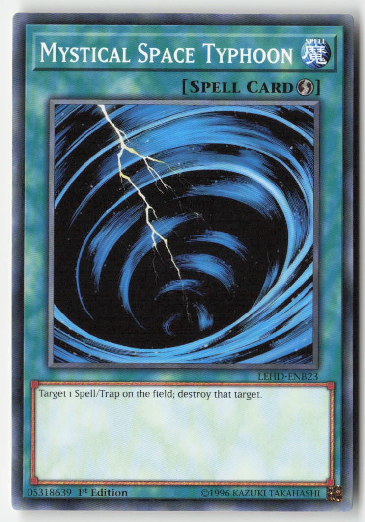 Mystical Space Typhoon LEHD-ENB23 1st Edition Common Moderately Played, Front