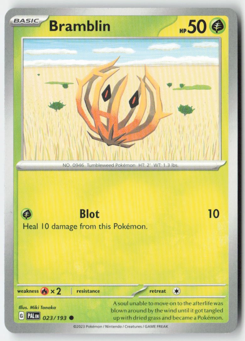 Bramblin 023/193 Regular Paldea Evolved Moderately Played, Front