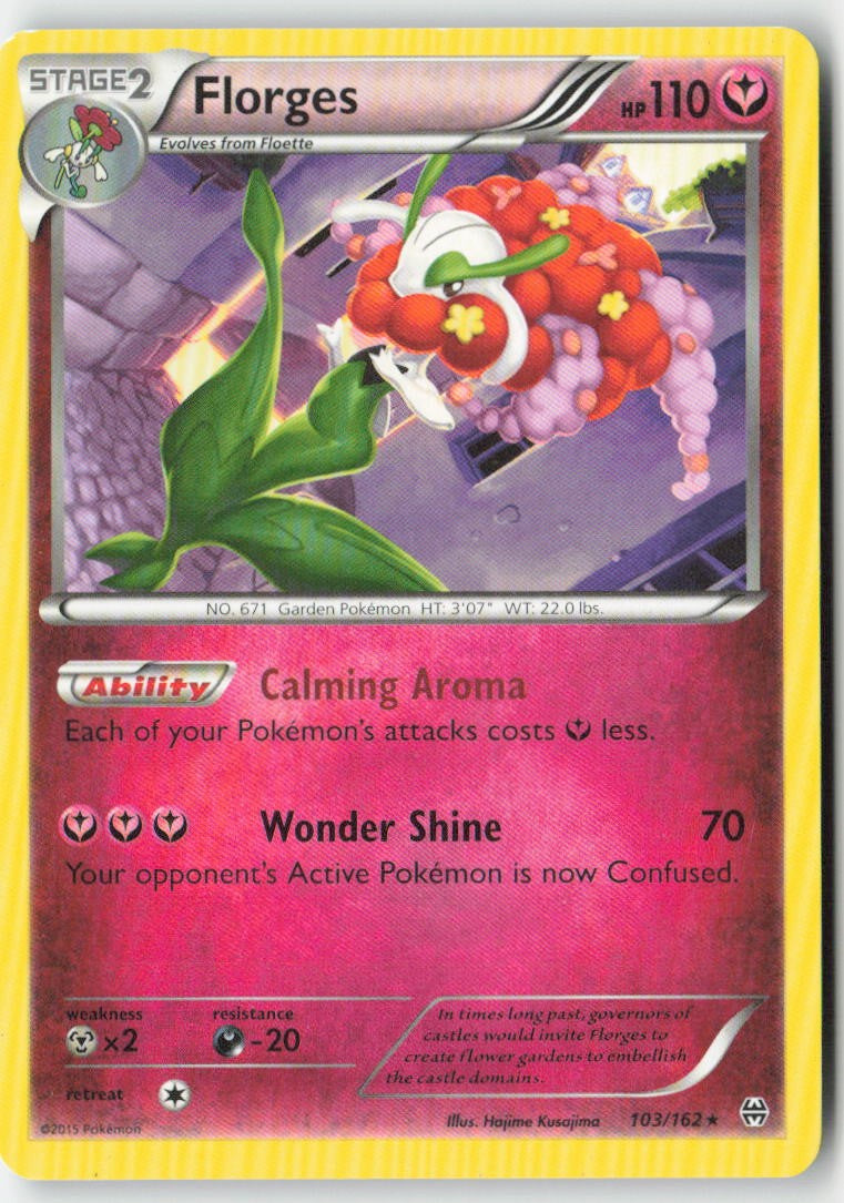 Florges 103/162 Regular BREAKthrough Moderately Played, Front