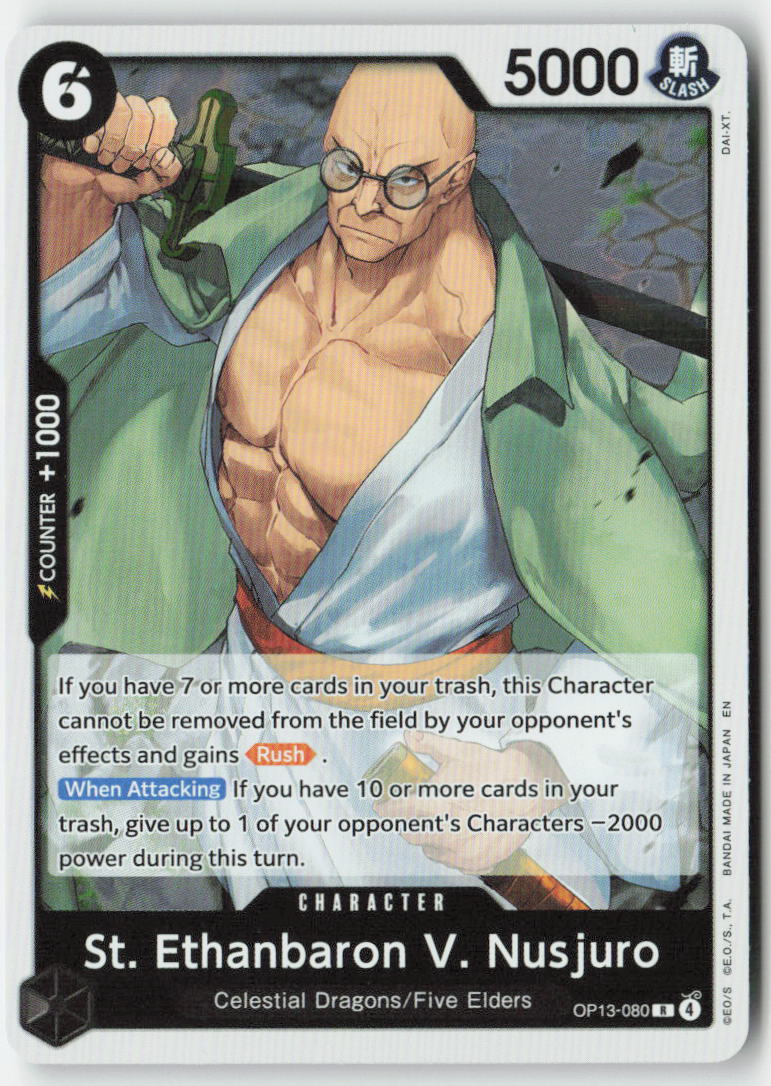St. Ethanbaron V. Nusjuro OP13-080 Foil Rare Lightly Played, Front