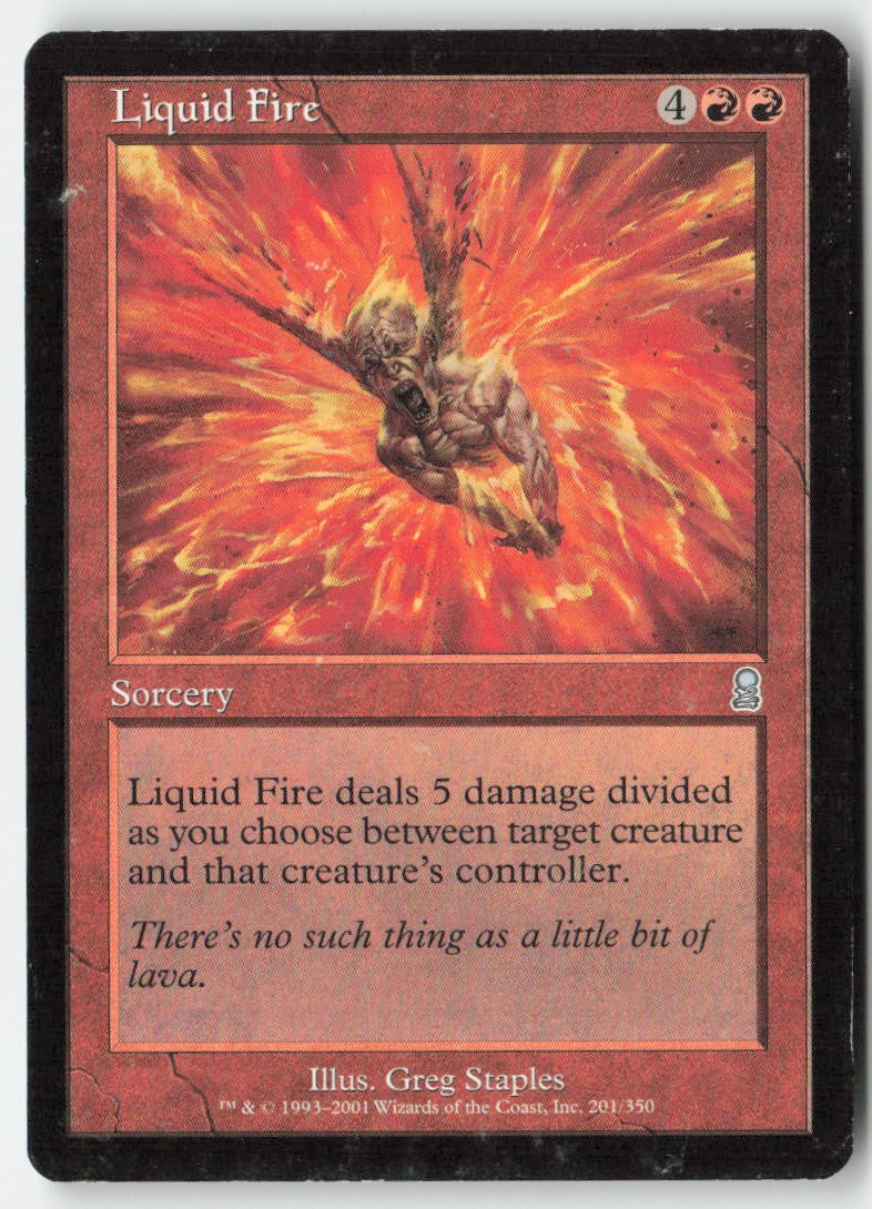 Liquid Fire ODY 201 Uncommon Moderately Played, Front