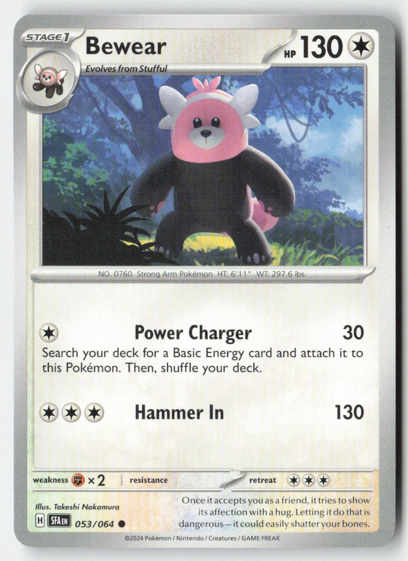 Bewear 053/64 Regular Shrouded Fable Moderately Played