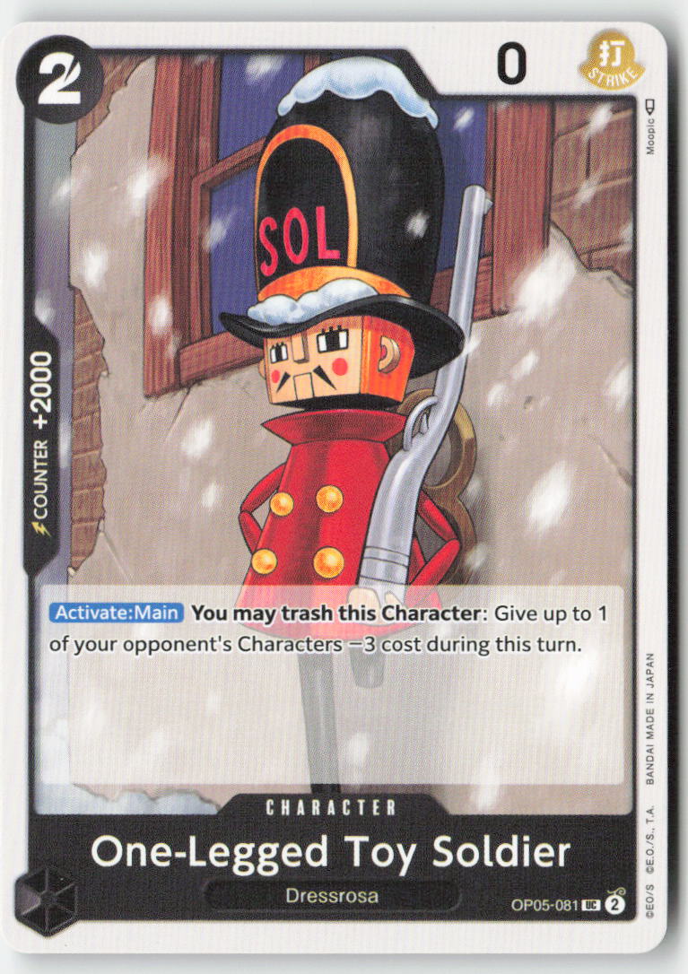 One-Legged Toy Soldier OP05-081 Normal Uncommon Lightly Played