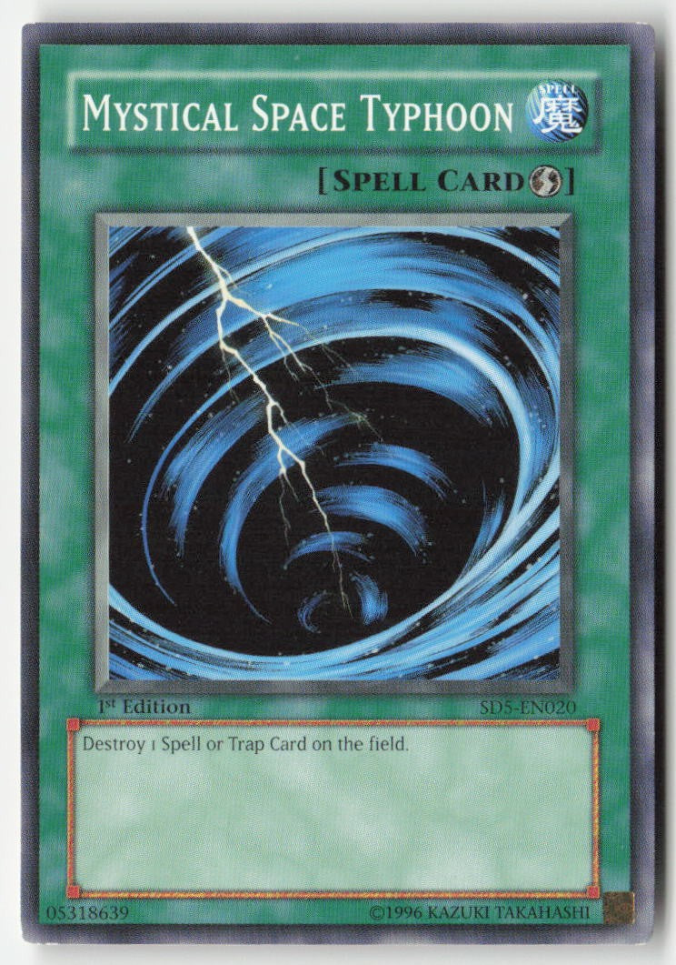 Mystical Space Typhoon SDMA-EN020 1st Edition Common Moderately Played, Front