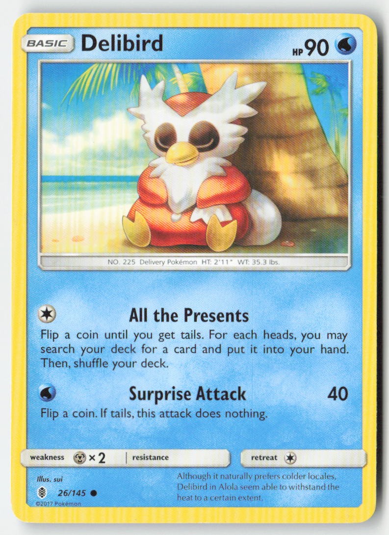 Delibird 26/145 Regular Guardians Rising Moderately Played