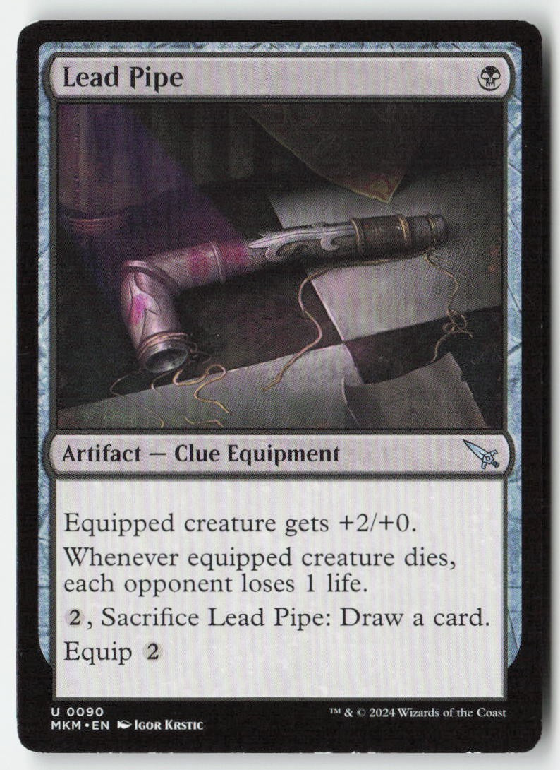 Lead Pipe MKM 90 Uncommon Moderately Played, Front