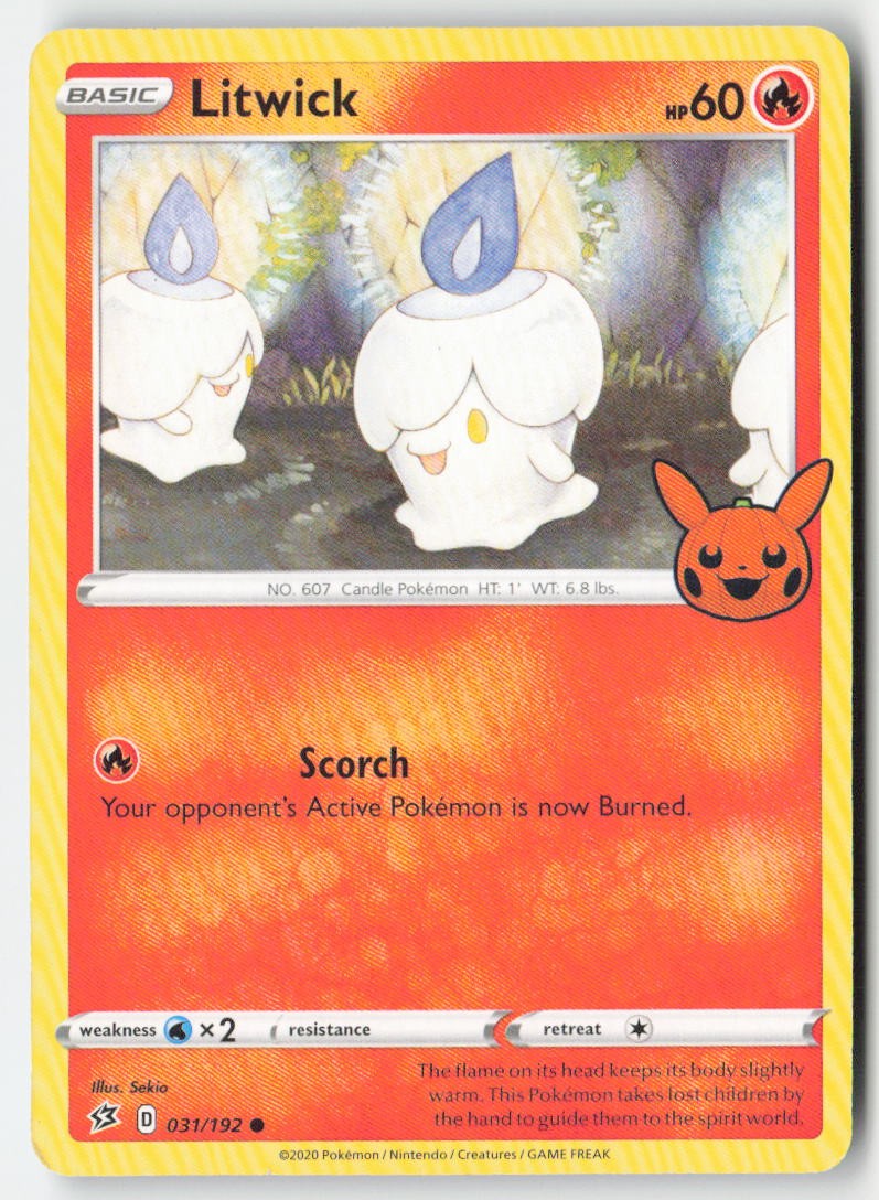 Litwick (Trick or Trade) 031/192 Regular Trick or Trade BOOster Bundle Moderately Played