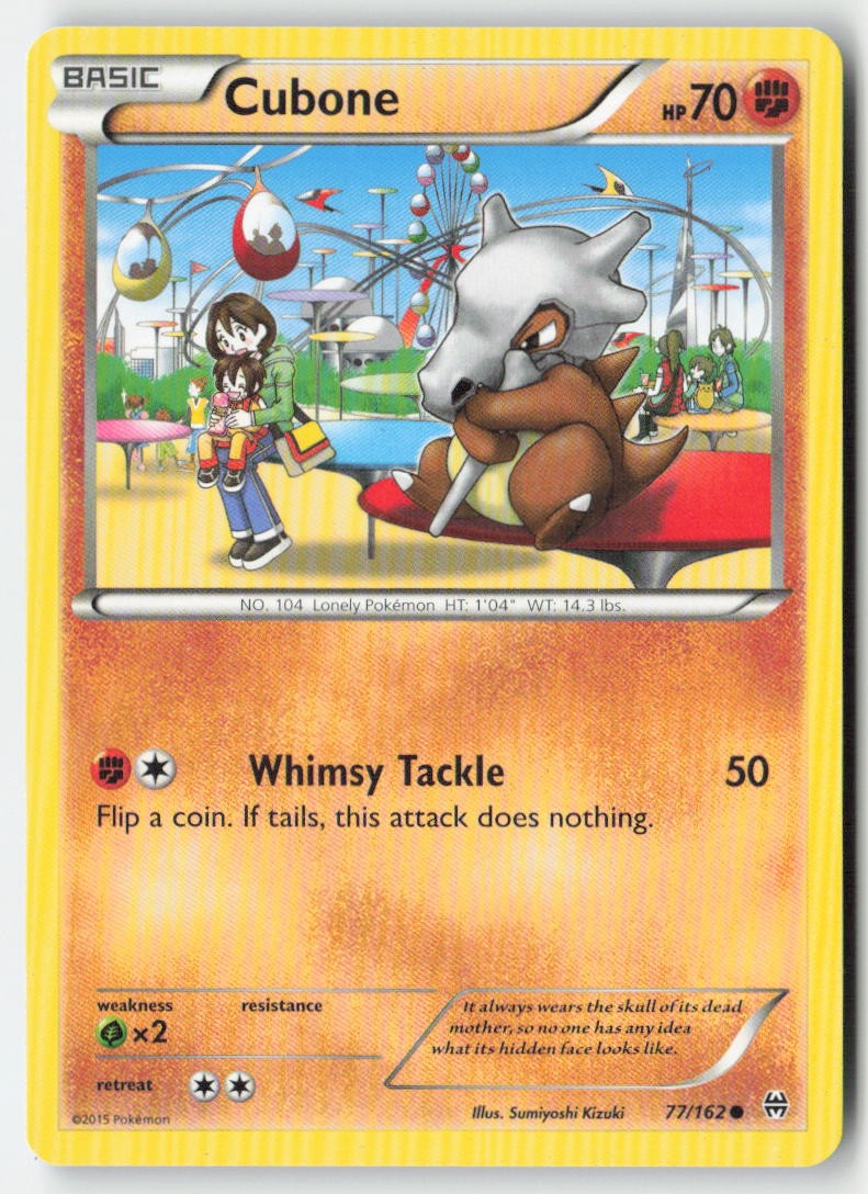 Cubone 77/162 Regular BREAKthrough Moderately Played, Front