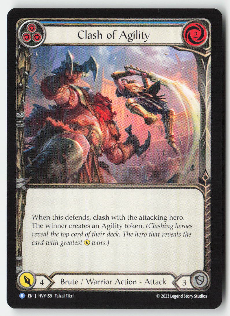 Clash of Agility (Blue) #HVY159 - Heavy Hitters - Flesh and Blood - Rare - Near Mint