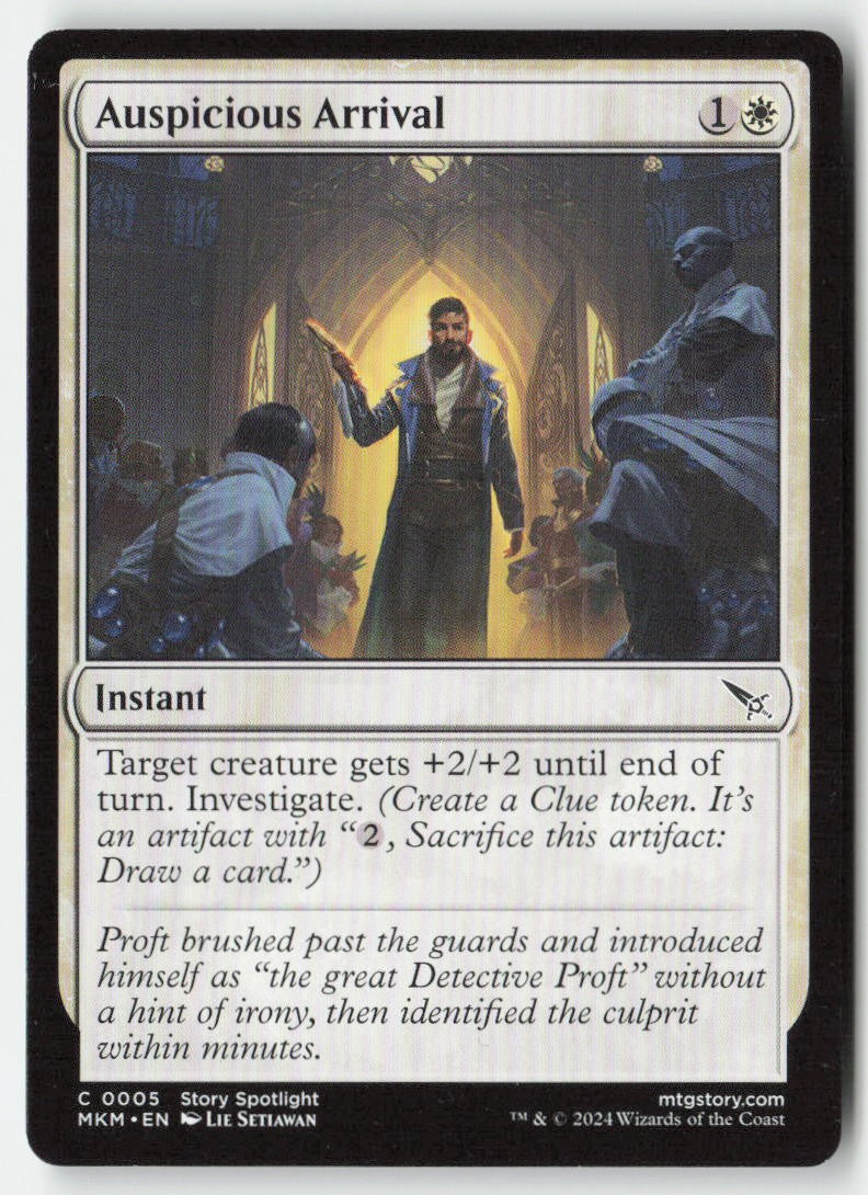 Auspicious Arrival MKM 5 Common Moderately Played
