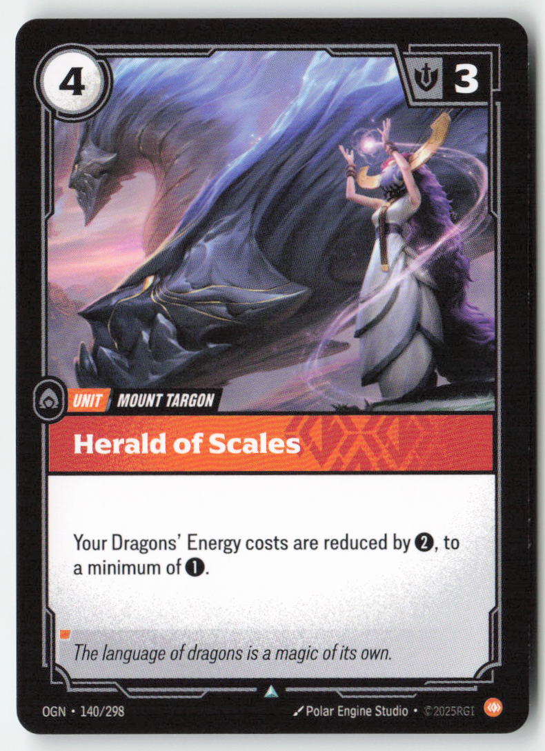 Herald of Scales #140/298 - Origins - Riftbound - Uncommon - Lightly Played