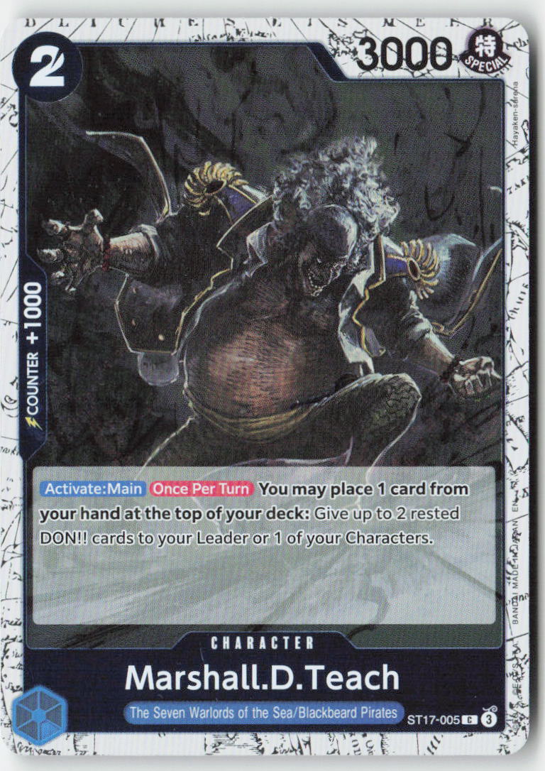 Marshall.D.Teach (Pirate Foil) ST17-005 Foil Common Lightly Played, Front