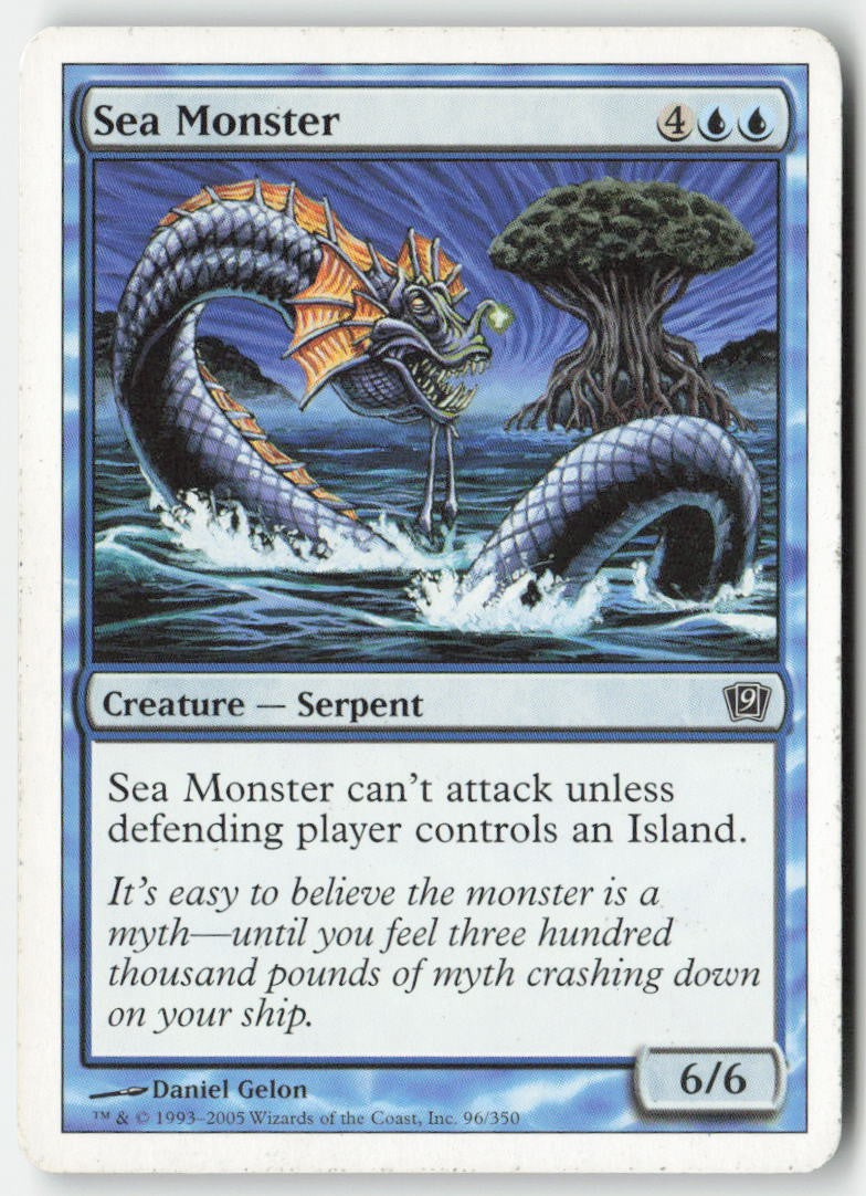 Sea Monster 9ED 96 Common Moderately Played