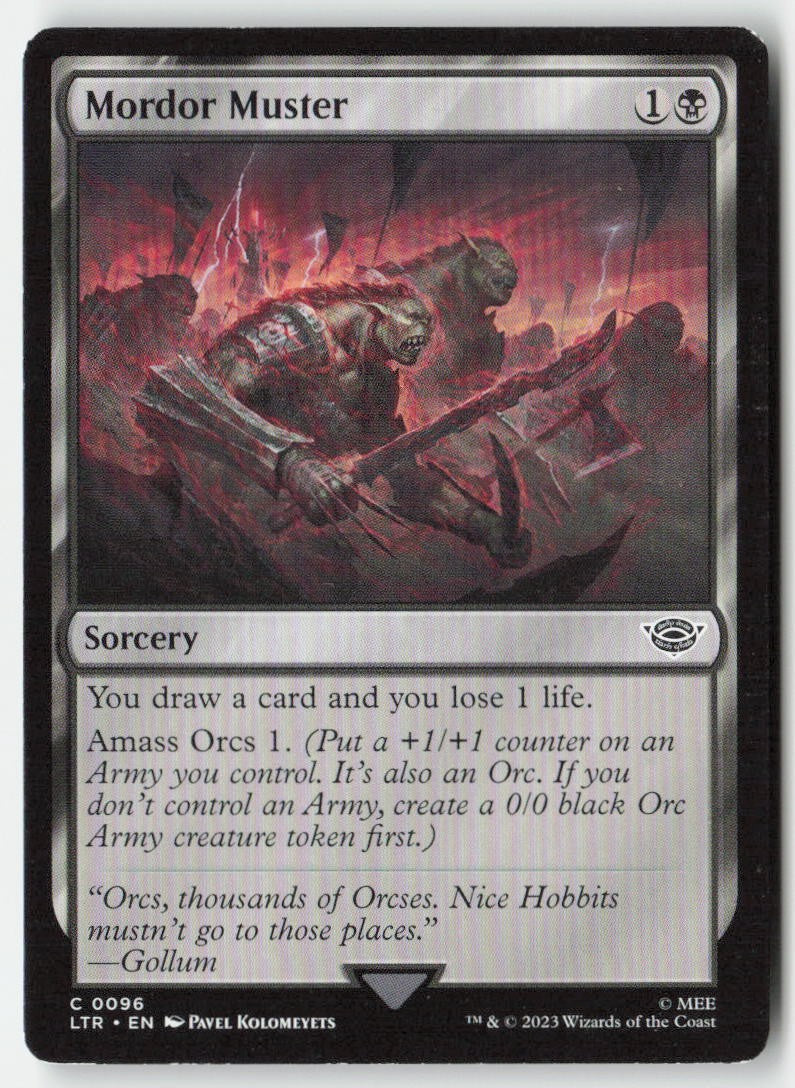 Mordor Muster LTR 96 Common Moderately Played