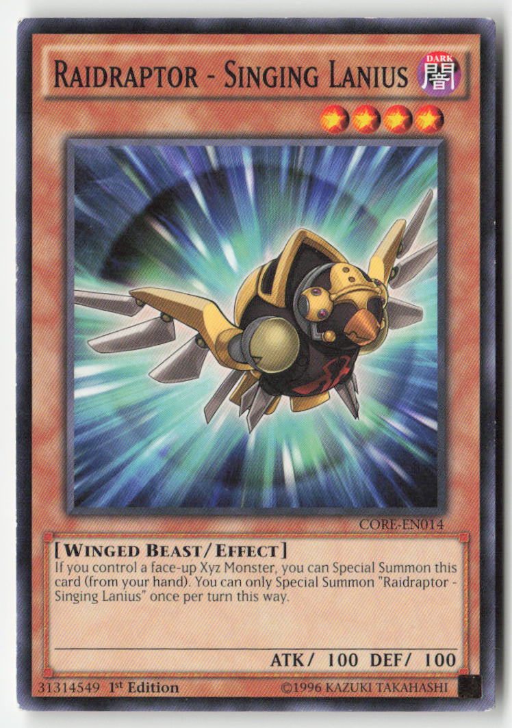 Raidraptor - Singing Lanius CORE-EN014 1st Edition Common Moderately Played