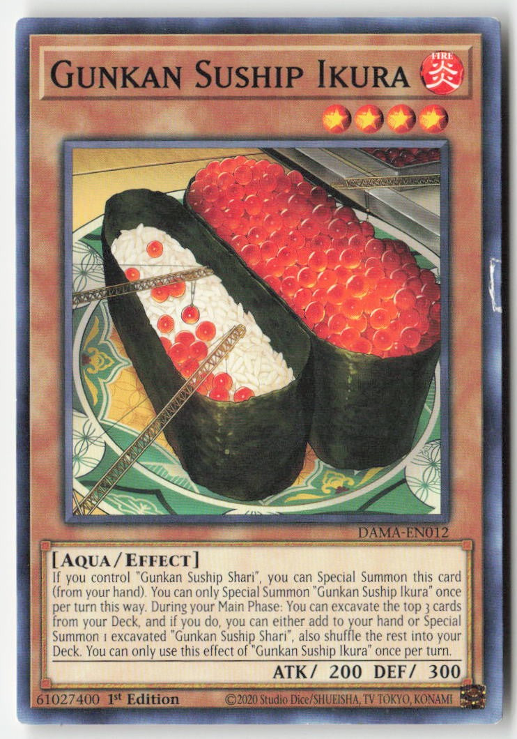 Gunkan Suship Ikura DAMA-EN012 1st Edition Common Moderately Played, Front