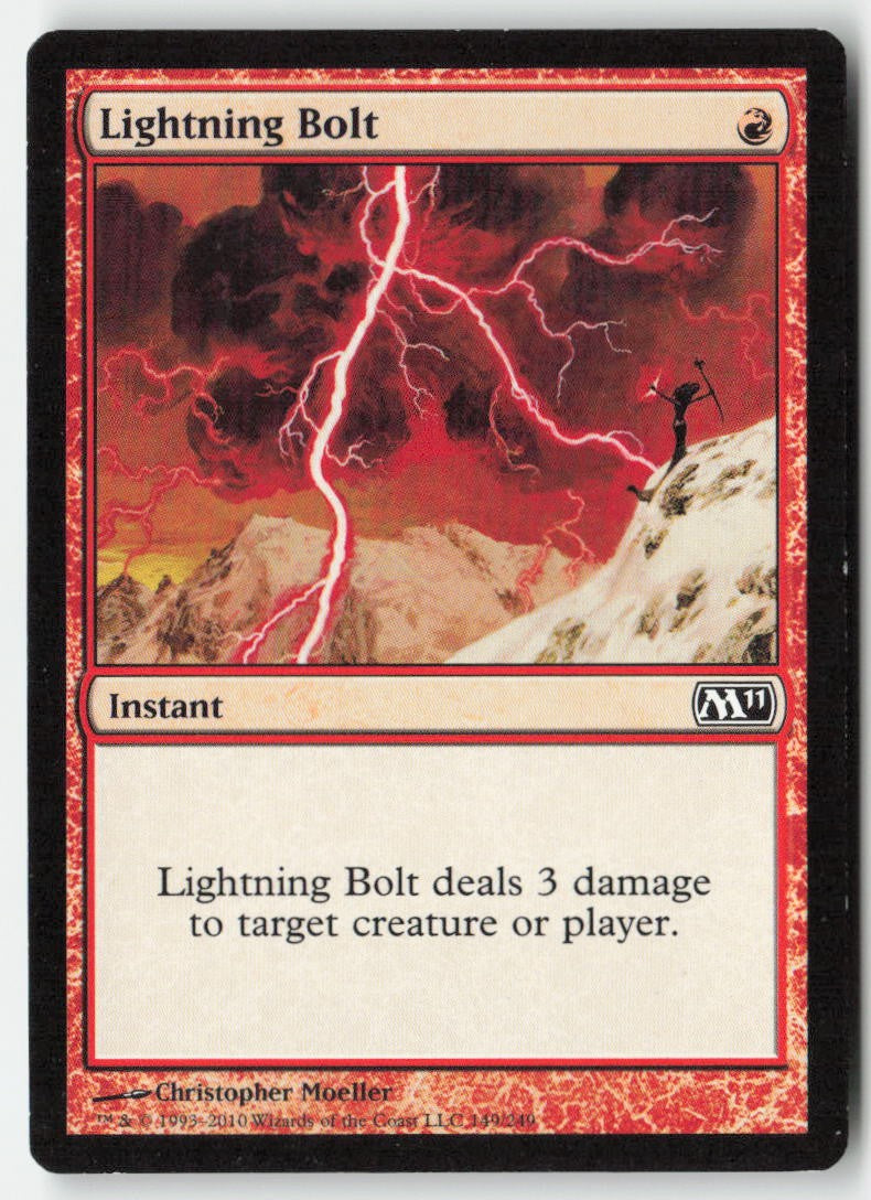 Lightning Bolt M11 149 Common Moderately Played