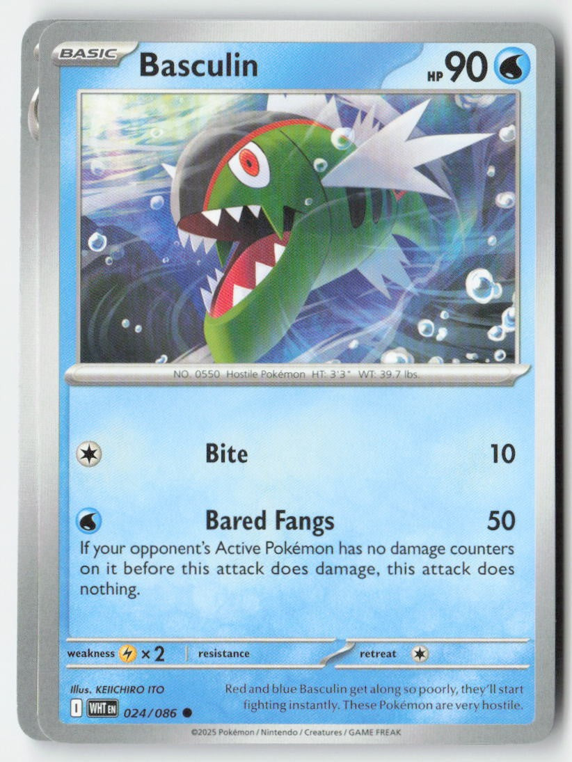 Basculin 024/86 Regular White Flare Moderately Played