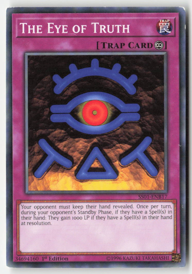 The Eye of Truth SS01-ENB17 1st Edition Common Moderately Played