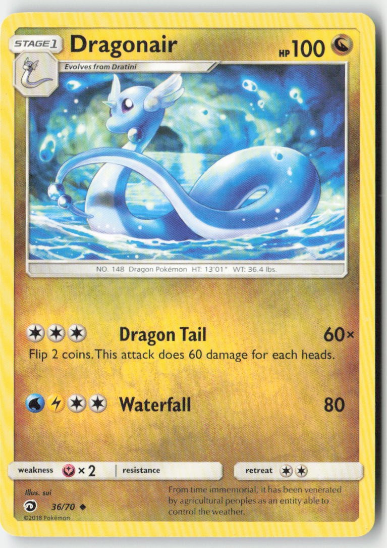 Dragonair 36/70 Regular Dragon Majesty Moderately Played
