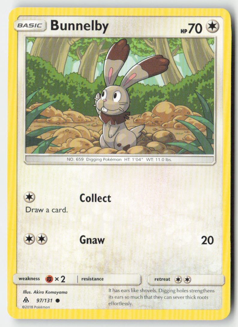 Bunnelby 97/131 Regular Forbidden Light Moderately Played, Front