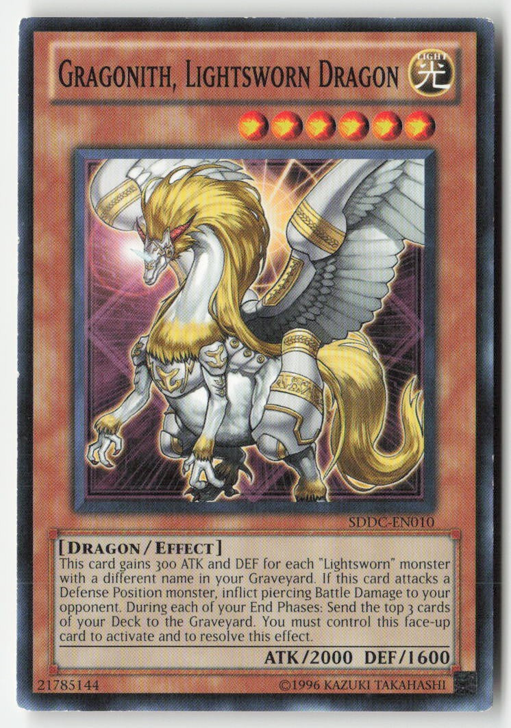 Gragonith, Lightsworn Dragon SDDC-EN010 Unlimited Common Moderately Played