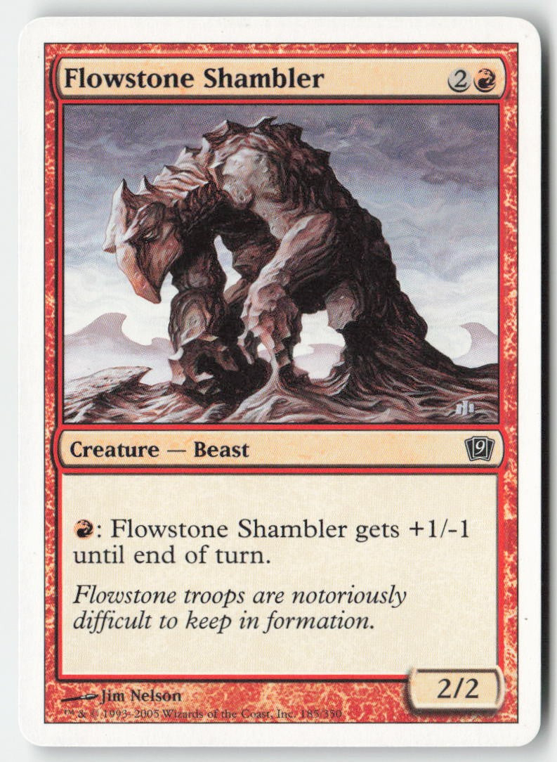 Flowstone Shambler 9ED 185 Common Moderately Played, Front